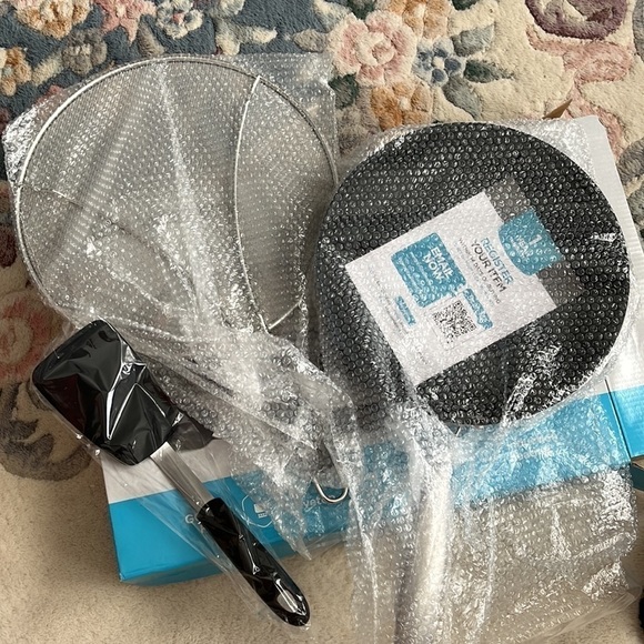 Brand New 10" Nonstick Frying Pan w/ Splatter Screen & Spatula Aluminum - Picture 10 of 16
